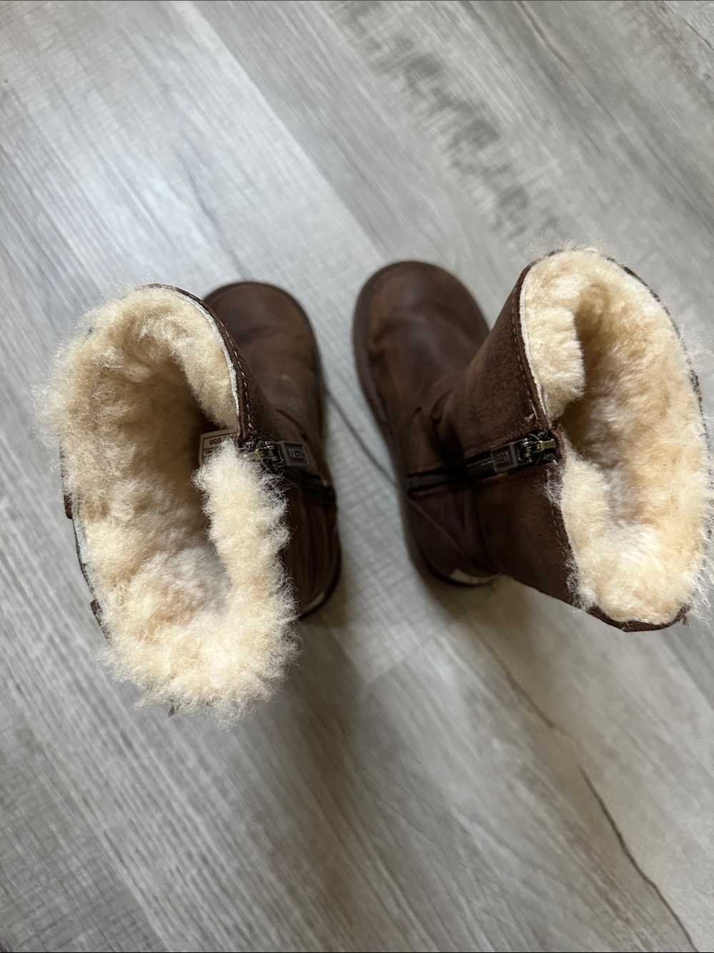 UGG Chestnut Shearling Tall Suede Boots - Picture 6 of 6